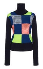 Victoria Beckham Patchwork Polo Neck Sweater