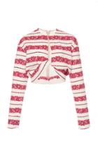 Giambattista Valli Long Sleeve Crop Top