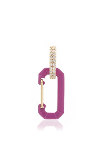Moda Operandi Ee Ra 18k Yellow Gold Purple Chiara Small Fluo Earring