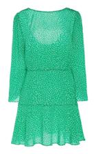 Rixo Kyla Silk Long Sleeve Mini Dress With Scoop Back
