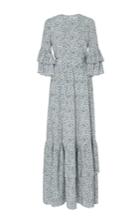 Co Printed Maxi Dress With Tiered Hem