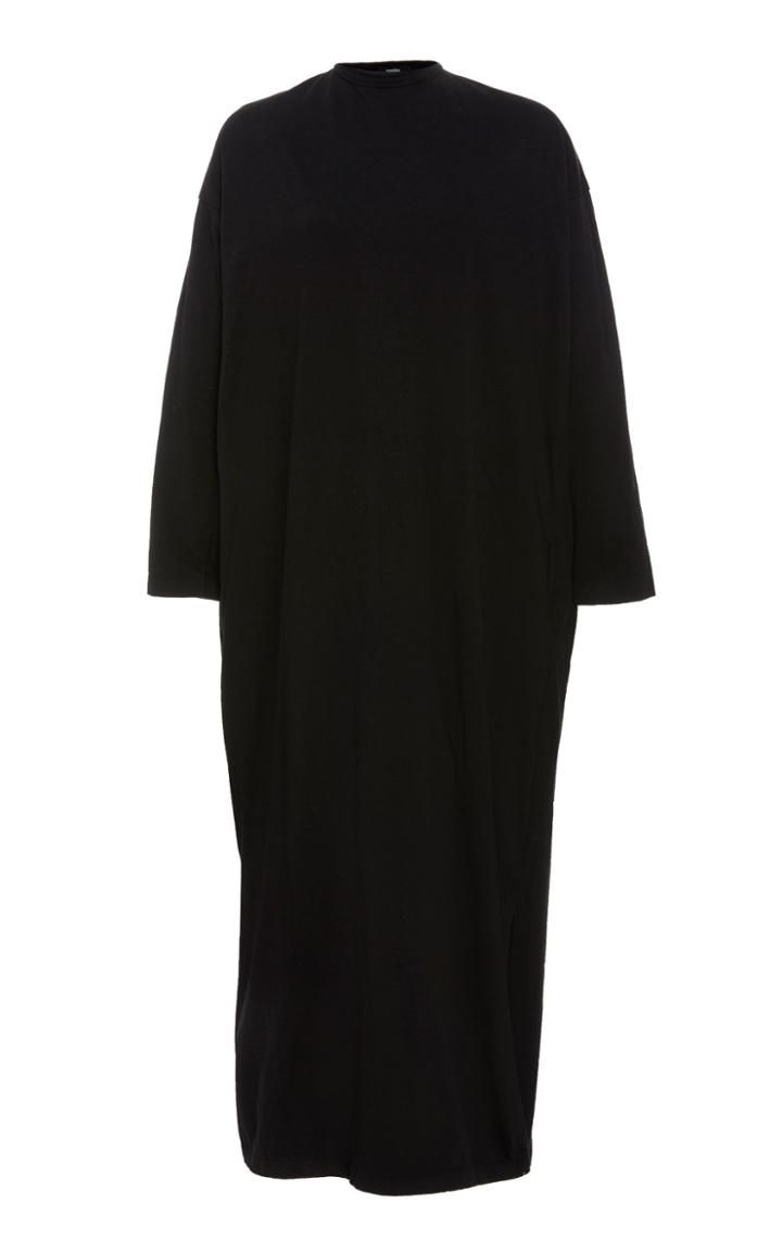 Bassike Long Sleeve Cotton Midi Dress