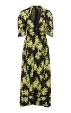 Proenza Schouler Deep V-neck Printed Georgette Dress