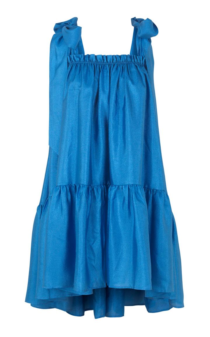 Moda Operandi Stine Goya Serena Ruched Shoulder Tie Dress Size: Xxs