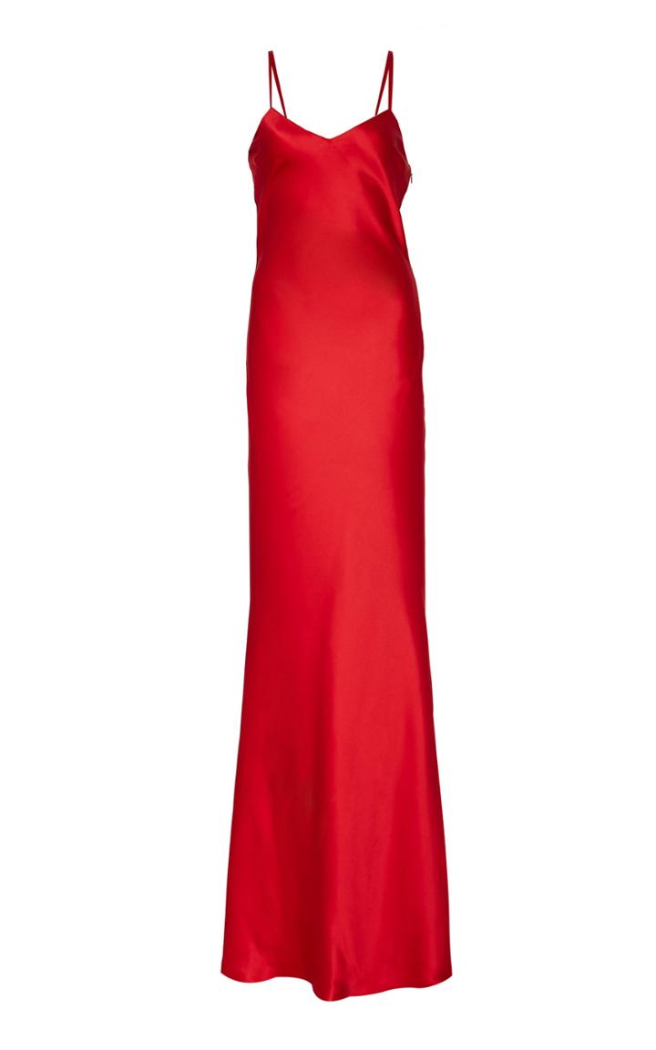 Ralph Lauren Evelyn Satin Evening Dress