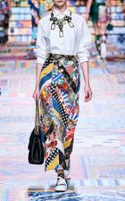 Moda Operandi Dolce & Gabbana Belted Brocade Midi Skirt