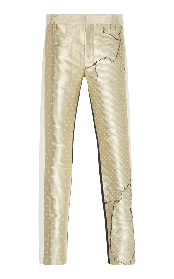Haider Ackermann Cropped Leather Trousers