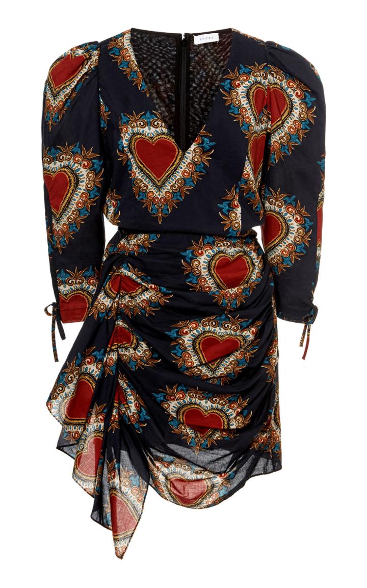 Moda Operandi Rhode Piper Ruffled Cotton Mini Dress Size: Xs
