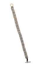 Moda Operandi M. Cohen Distressed Barcode Bracelet With Gold Details Size: S