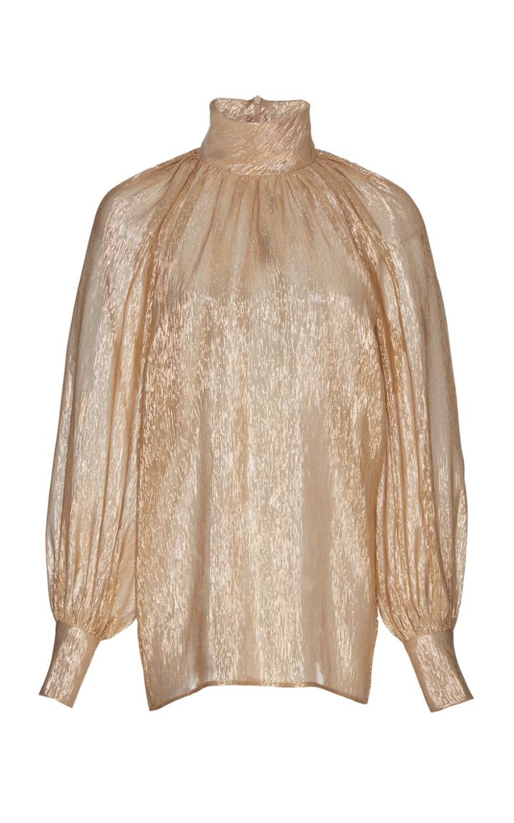Martin Grant Ruffled Ballon Sleeve Blouse
