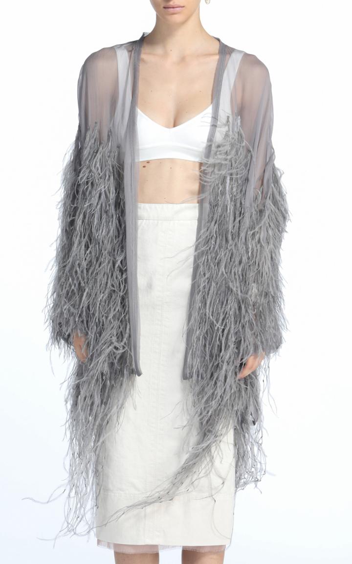 Moda Operandi N21 Chiffon Feather Cape