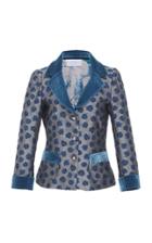 Luisa Beccaria Floral Jacquard Blazer