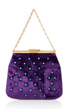 Bienen Davis M'o Exclusive 4am Eggplant Velvet Swarovski Bag