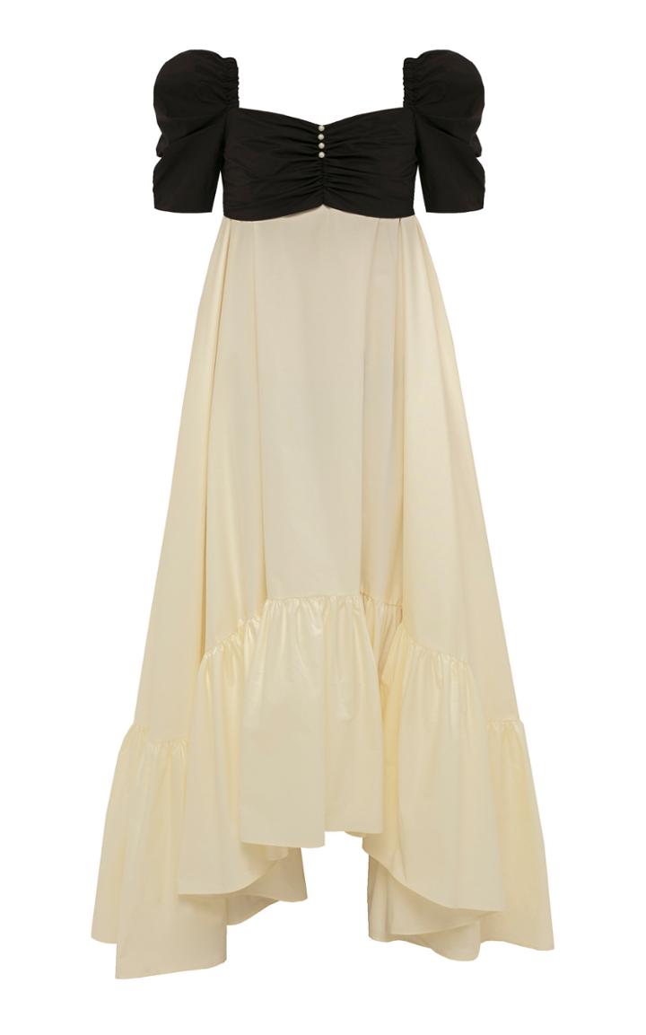 Anna October Juliette Two-toned Cotton-blend Dress