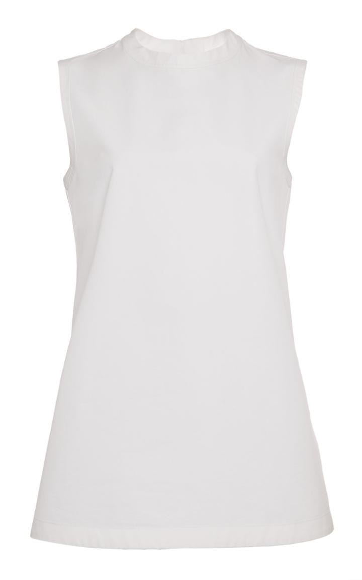 Moda Operandi Jil Sander Cotton Sleeveless Crewneck Top