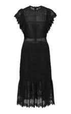 Philosophy Di Lorenzo Serafini Flutter-sleeve Lace Midi Dress