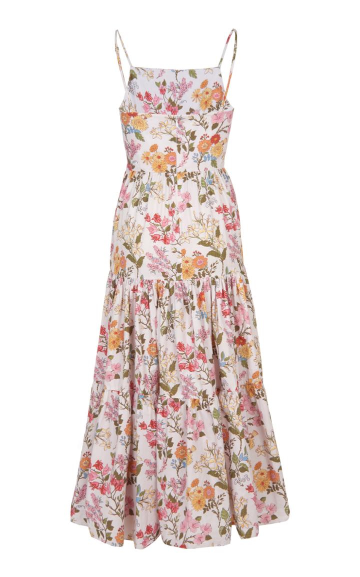 Moda Operandi Coco Shop Tiered Floral Cotton Maxi Dress