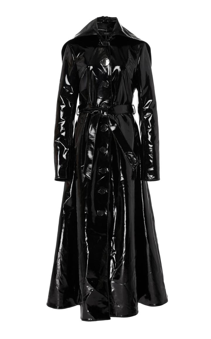 Ellery Cybernetica Vinyl Hooded Trench Coat
