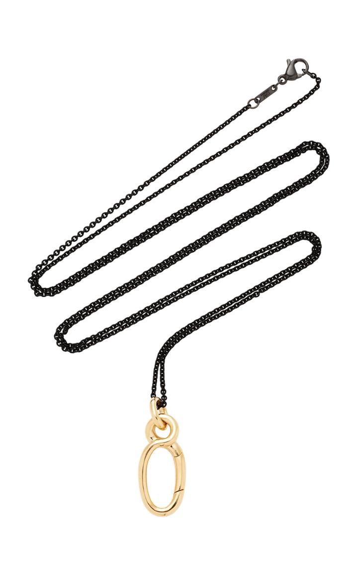 Monica Rich Kosann 18k Yellow Gold Infinity Enhancer Charm Necklace On 32 Steel Chain