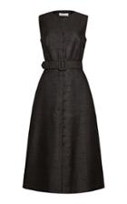 Lilli Jahilo Winslet Silk Blend Button-up Dress With Belt