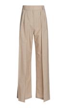 Moda Operandi A.w.a.k.e. Mode Drape-detailed Wool Pleated Trousers
