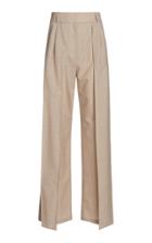 Moda Operandi A.w.a.k.e. Mode Drape-detailed Wool Pleated Trousers