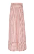 Luisa Beccaria Striped Wide-leg Pants