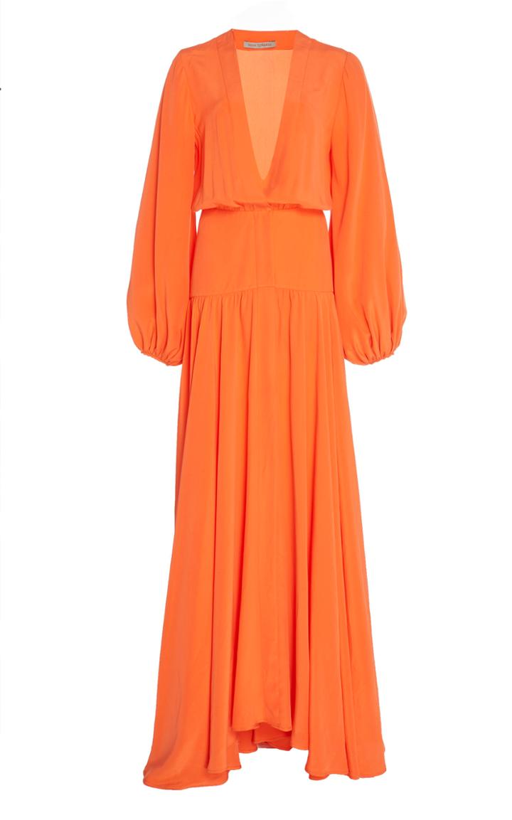 Silvia Tcherassi Felicity Drop Waist Silk Blend Dress