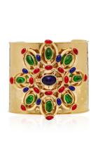 Gripoix Plumetis 24k Gold-plated And Glass Statement Cuff