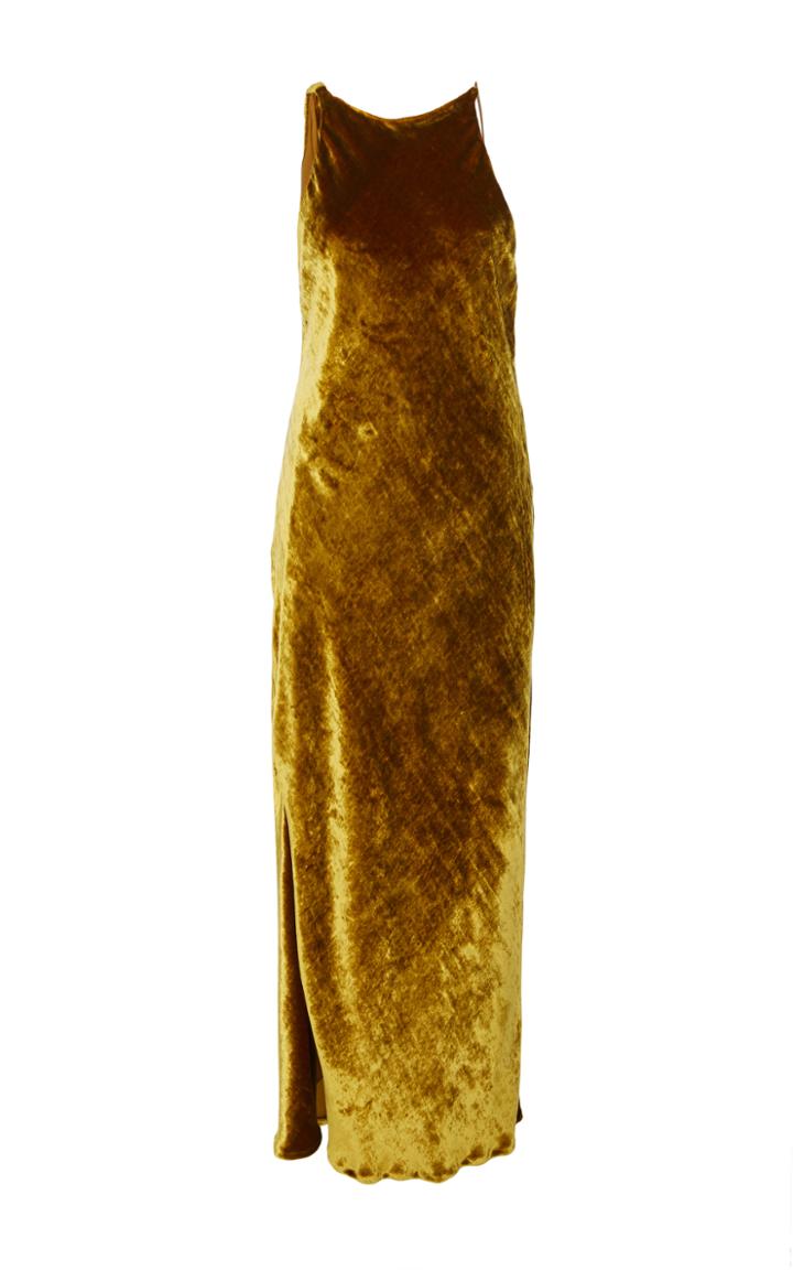 Khaite Karen Draped Velvet Dress