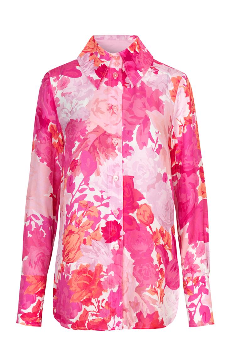 Stine Goya James Floral-print Silk Shirt