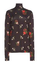 Simone Rocha Printed Jersey Turtleneck Top