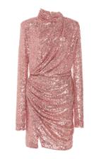 Moda Operandi Redemption Paillettes Draped Mini Dress High Neck