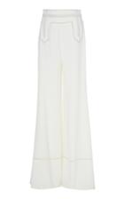 Khaite Vera High-rise Wide-leg Crepe Pants