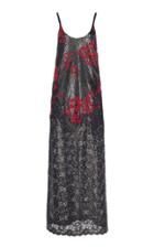 Paco Rabanne Sleeveless Aluminum Lace Maxi Dress