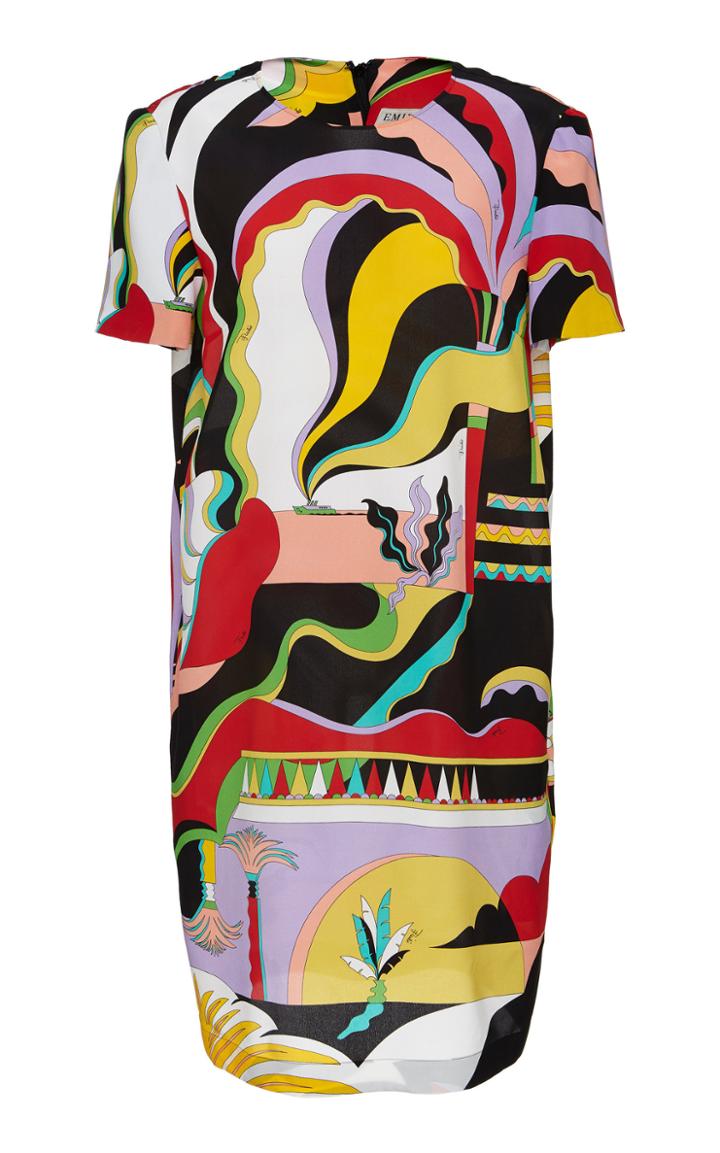 Emilio Pucci Mini Satin Shift Dress