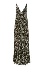 Proenza Schouler Ruffled Hem Printed Satin Dress