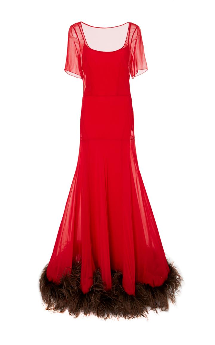 Cf. Goldman Short Sleeve Feather Gown