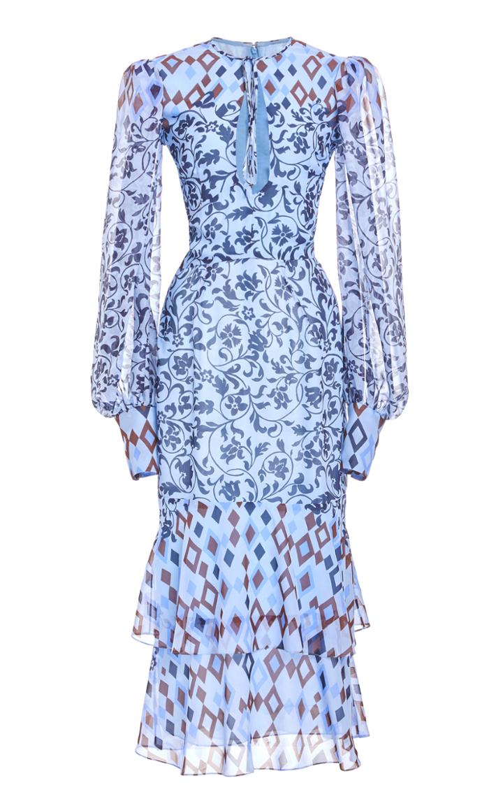 J. Mendel Printed Silk Dress