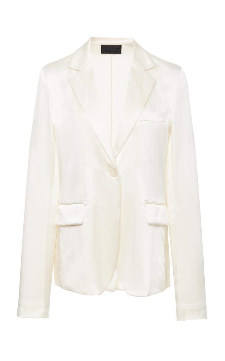 Nili Lotan Mireu Single Button Silk Blazer