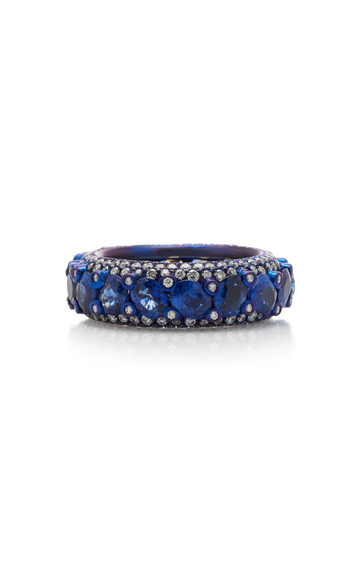 Saboo 18k Gold Sapphire And Diamond Ring