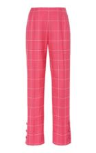 Lela Rose Checked Wool Pants