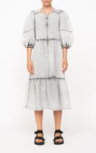 Moda Operandi Sea Dax Acid Wash Denim Puff Sleeve Dress