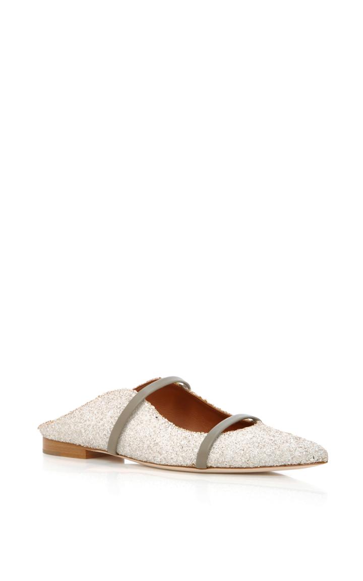 Malone Souliers Maureen Glittered Point-toe Flats