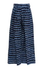 Maki Oh Adire Wide Leg Pleat Trousers