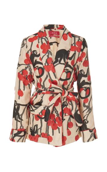 For Restless Sleepers Armonia Silk-accented Wrap Jacket