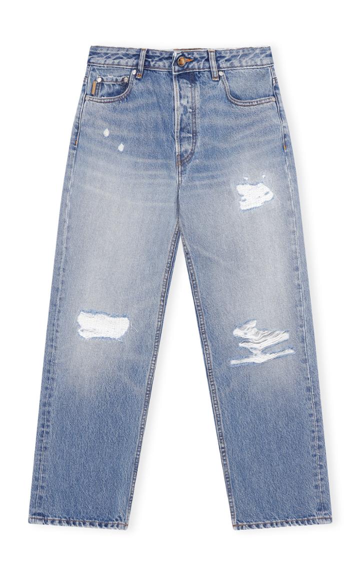 Moda Operandi Ganni Overwashed Denim Relaxed Fit Jeans