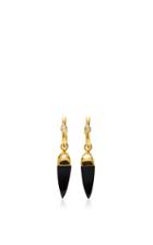 Theodora Warre Gold-plated Onyx And Topaz Earrings