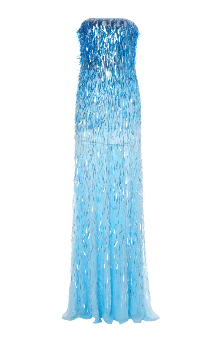 Alberta Ferretti Strapless Sequin-embellished Gown