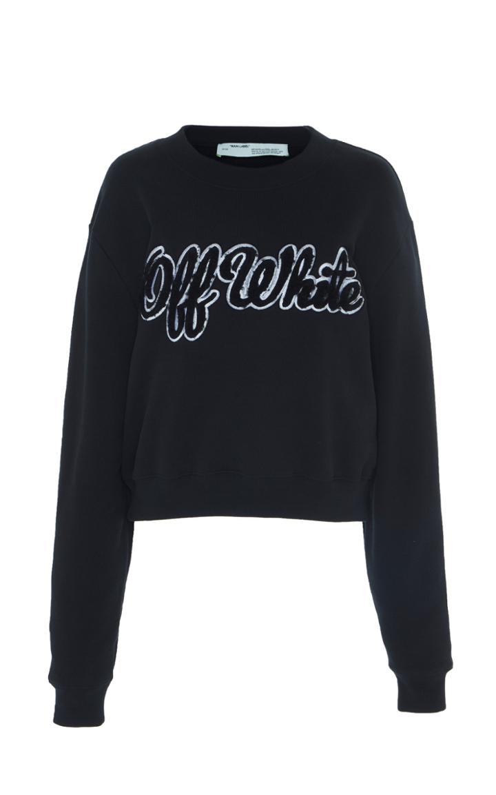 Off-white C/o Virgil Abloh Emblem Cotton Crewneck